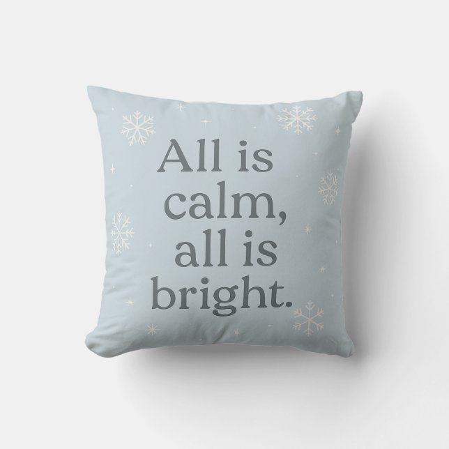 Almofada All Is Calm, All Is Bright – Snowlight Calm Scandi (Frente)