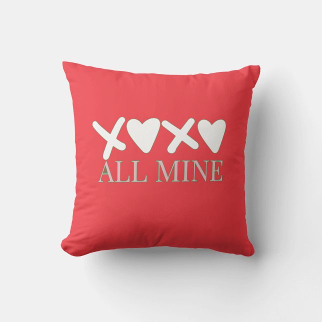 Almofada ALL MINE XOXO Valentine Shirt - Minimal Love Desig (Frente)