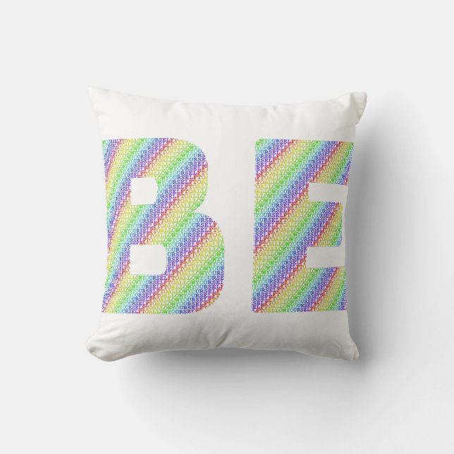 Almofada Allow Yourself To Be Rainbow Throw Pillow (Frente)