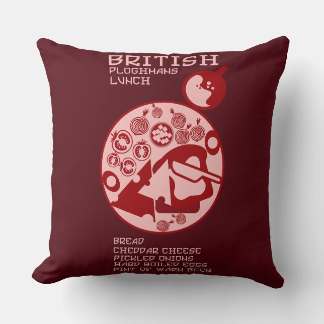 Almofada Almoço da British Ploughmans Pub (Frente)