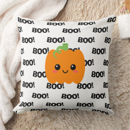 Almofada Almoço de Abóbora Sorrindo Halloween, Travesseiro