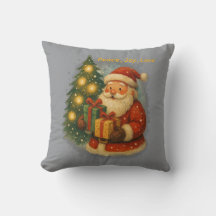“Almofada Retrô de Natal – Santa Claus Aconchegant
