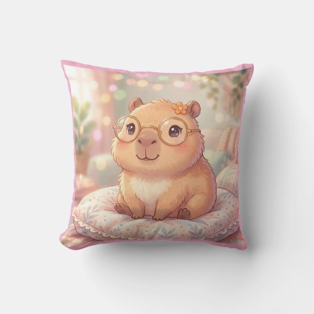 Almofada almohada cute de Capybara (Frente)