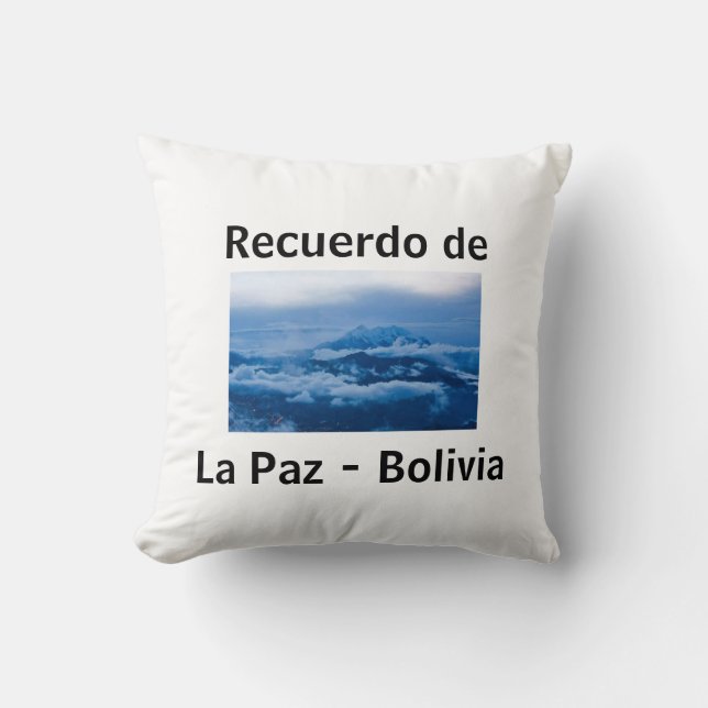 Almofada Almohada recuerdo de La Paz  (Frente)