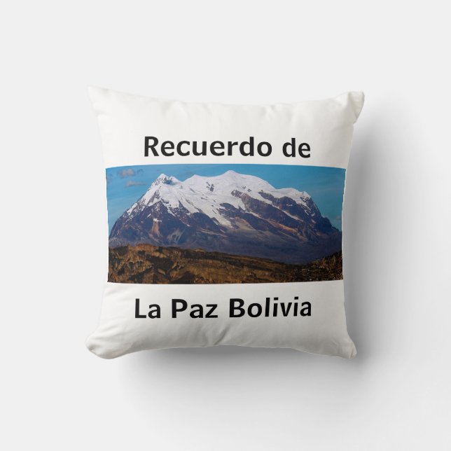 Almofada Almohada recuerdo de La Paz (Frente)