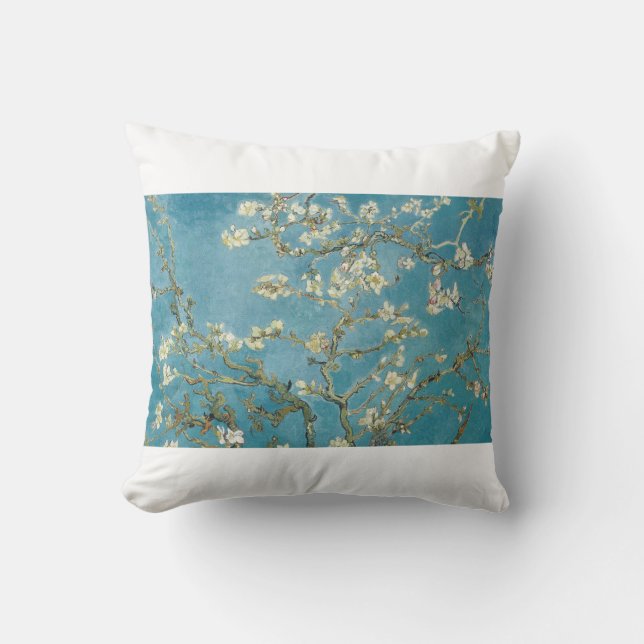 Almofada Almond Blossom por Vincent van Gogh (Frente)