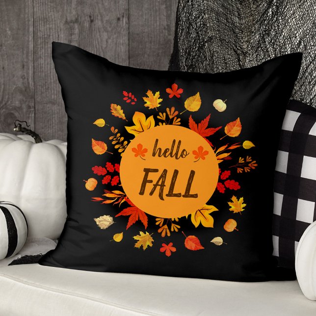 Almofada Alô Bonito Fall (Cute Hello Fall Throw Pillow)