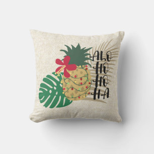 Almofada ALO-HO-HO-HA-HA-abacaxi tropical havaiano