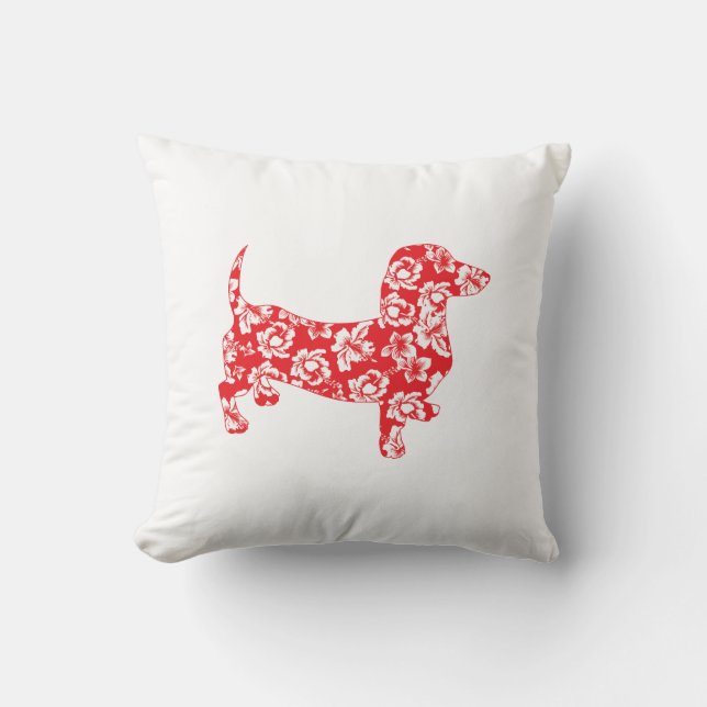 Almofada Aloha Doxie Dachshund (Frente)