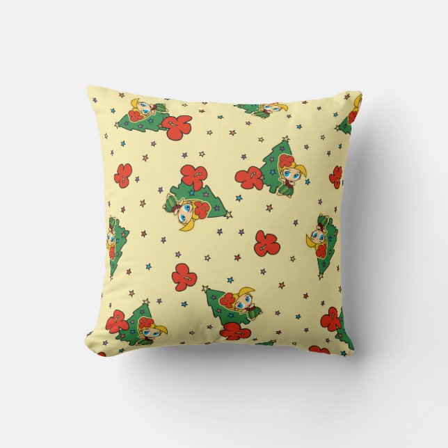 Almofada Aloha Honey Natal Loura Hula Garota Amarelo (Frente)