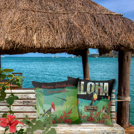 Almofada Aloha Tropical Personalizado Beleza Dupla Face