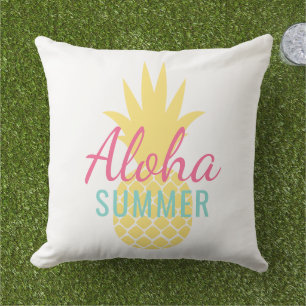 Almofada Aloha Verão Amarelo Abacaxi Tropical