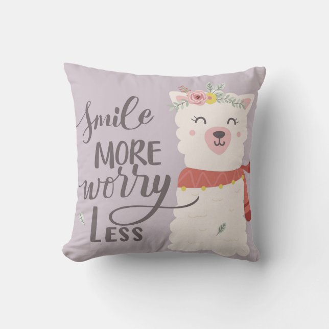 Almofada Alpaca bonito do bebê (Frente)