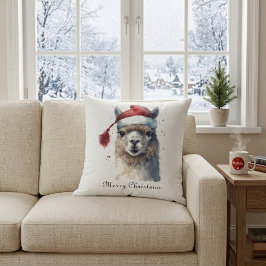 Almofada Alpaca de Natal bonito, personalizado