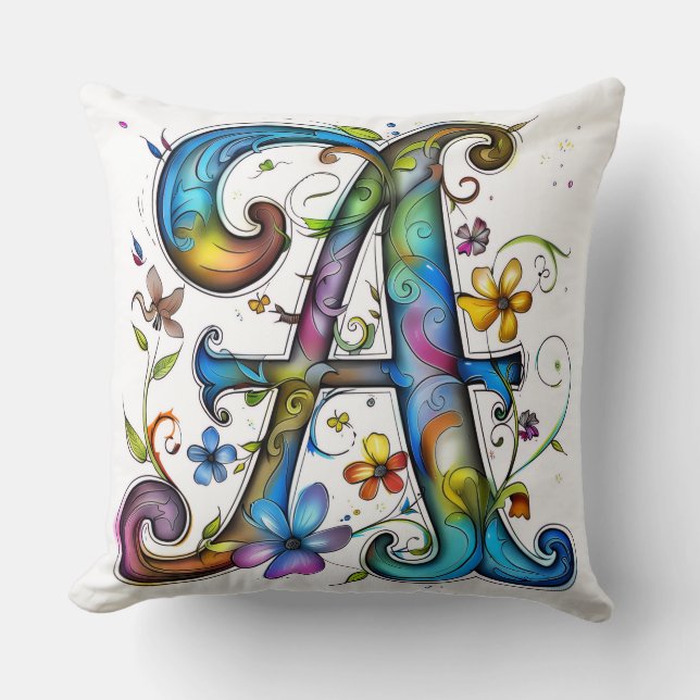 Almofada Alphabet "A" throw pillow (Frente)