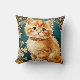 Almofada Alphonse Mucha Art Nouveau Cat