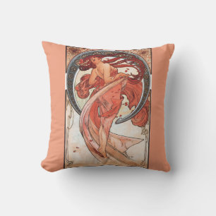Almofada Alphonse Mucha Dance 1898 Art Nouveau Vintage