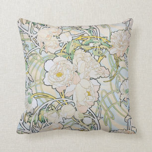 Almofada Alphonse Mucha Peonies