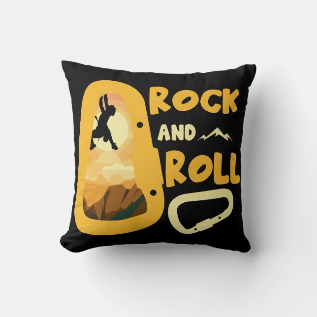 Almofada Alpinismo Montando Alto Sobre A Vida (Frente)