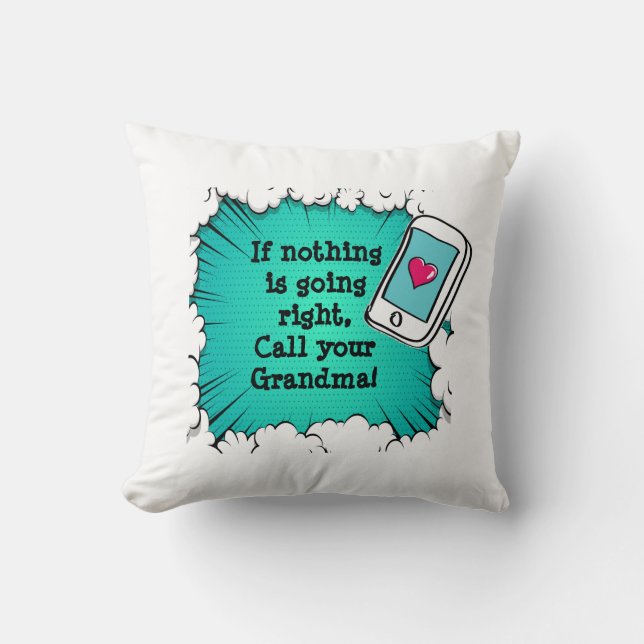 Almofada Alterar QUALQUER Texto - Chame Seu Travesseiro De  (Frente)