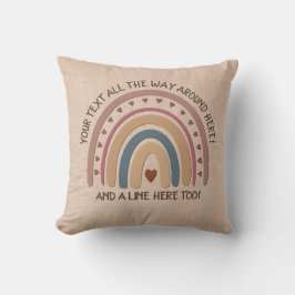 Almofada Alterar Texto Adicionar Nome Boho Arco Arco-Íris S