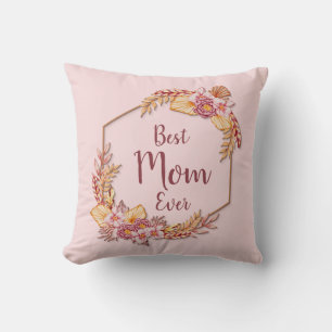 Almofada Alterar Texto Adicionar Nome Boho Flor Frame Melho