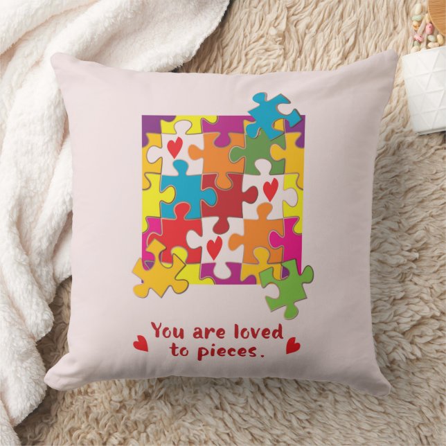 Almofada Ama de Quebra-cabeça de Aniversário a Pedaços (Cobertor)