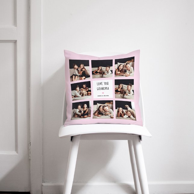 Almofada Ama Sua Avó | Texto manuscrito para colagem de fot (Criador carregado)