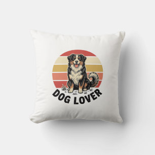 Almofada Amante de Cães Gravura Vintage Desenho de Cão Fofo