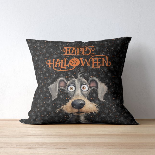 Almofada Amante de Cães Halloween (Dog lover Halloween Throw Pillow)