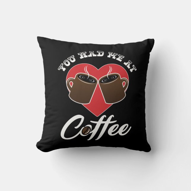 Almofada Amante de Café - Você Me Conquistou Com Café (Frente)