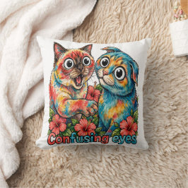 Almofada Amante de Gato Fofo Charme Siamês e Chartreux Engr