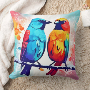 Almofada Amantes de Aves Tropicais