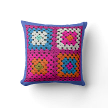 Amantes de Crochet Square de Cores Vivas