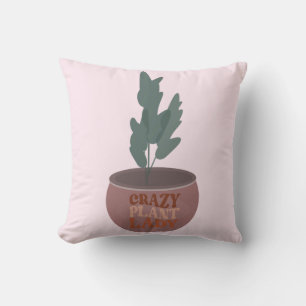 Almofada Amantes de Plantas Z Plantas Domésticas Rosa