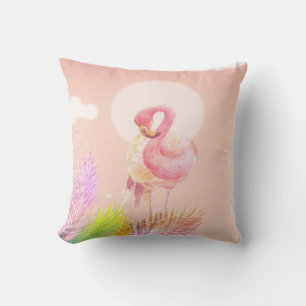 Almofada Amantes Flamingo Pássaro Flamingo Bonito Com Fol