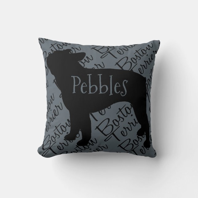 Almofada Amar Meu Cão De Boston Terrier (Frente)