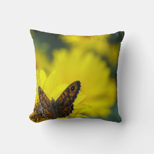 Almofada Amarela Daisy Helenium Throw (Frente)