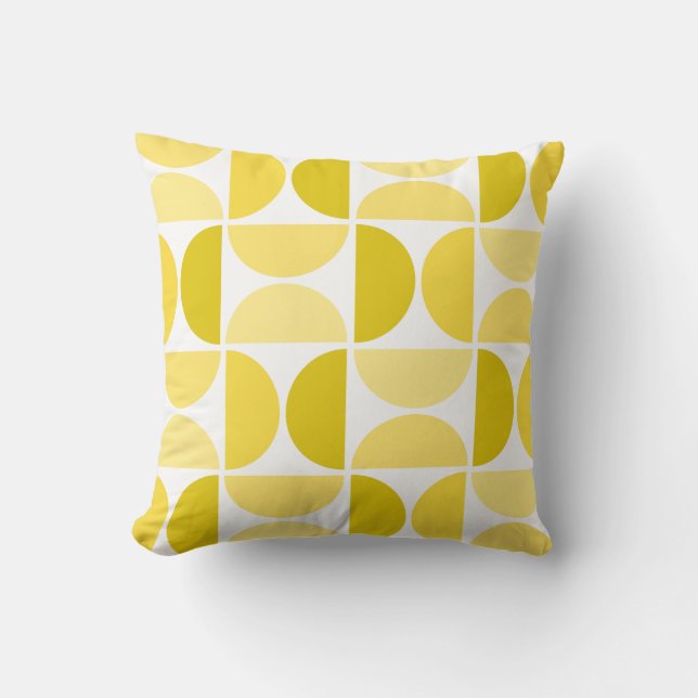 Almofada Amarelo de Artes do Mínimo do Século Médio (Frente)