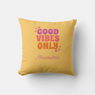 Almofada Amarelo de boas vibrações personalizadas