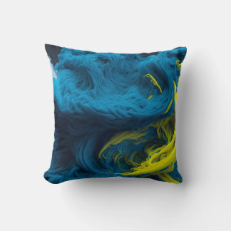 Almofada Amarelo e fumaça Abstrato moderna