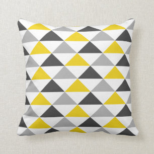 Almofada Amarelo e travesseiro decorativo geométrico