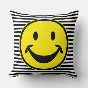 Almofada Amarelo engraçado e listras + seu traseiro. & idei