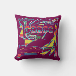 Almofada Amarelo Inspiracional "Paz" no Sudoeste do Vinho