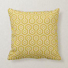 Almofada Amarelo moderno da mostarda do teste padrão do