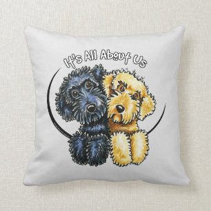 Almofada Amarelo preto IAAU de Labradoodles