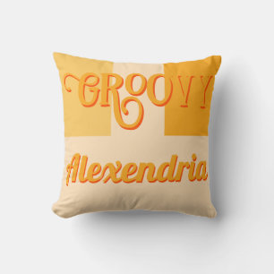 Almofada Amarelo Retroativo Personalizado