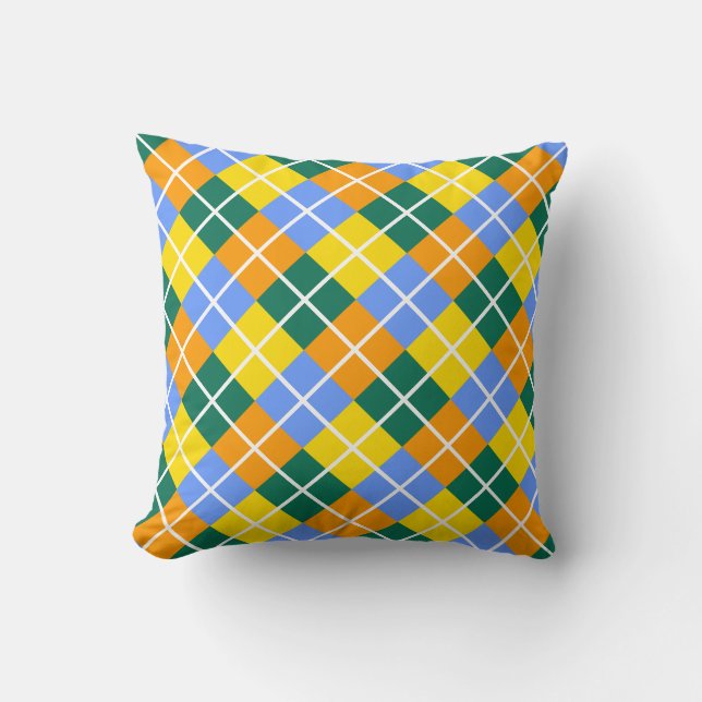 Almofada Amarelo Verde Azul Laranja (Frente)