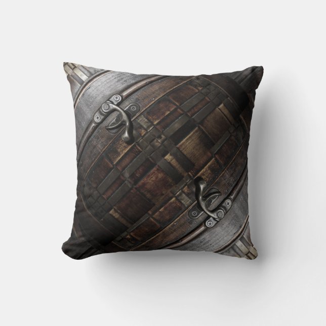 Almofada Amarra sobre madeira (Frente)