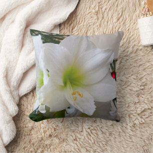 Almofada Amaryllis Branca e Árvore de Natal